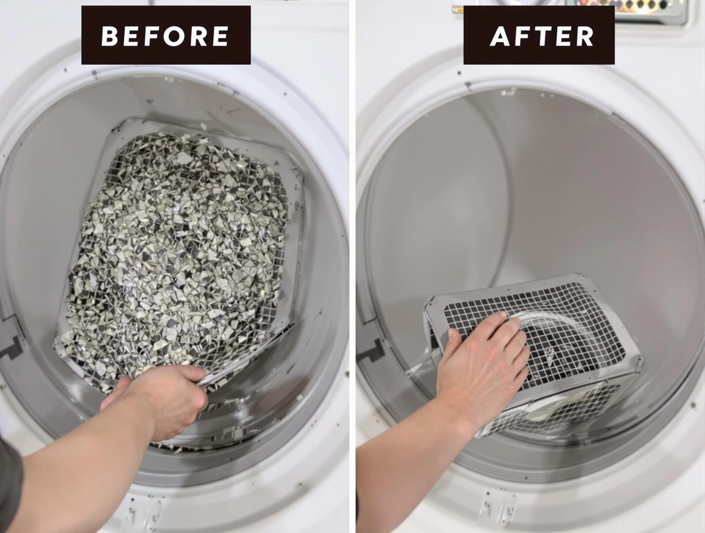 Professional lint trap cleaning by Highland Dryer Vent Cleaning in Highland