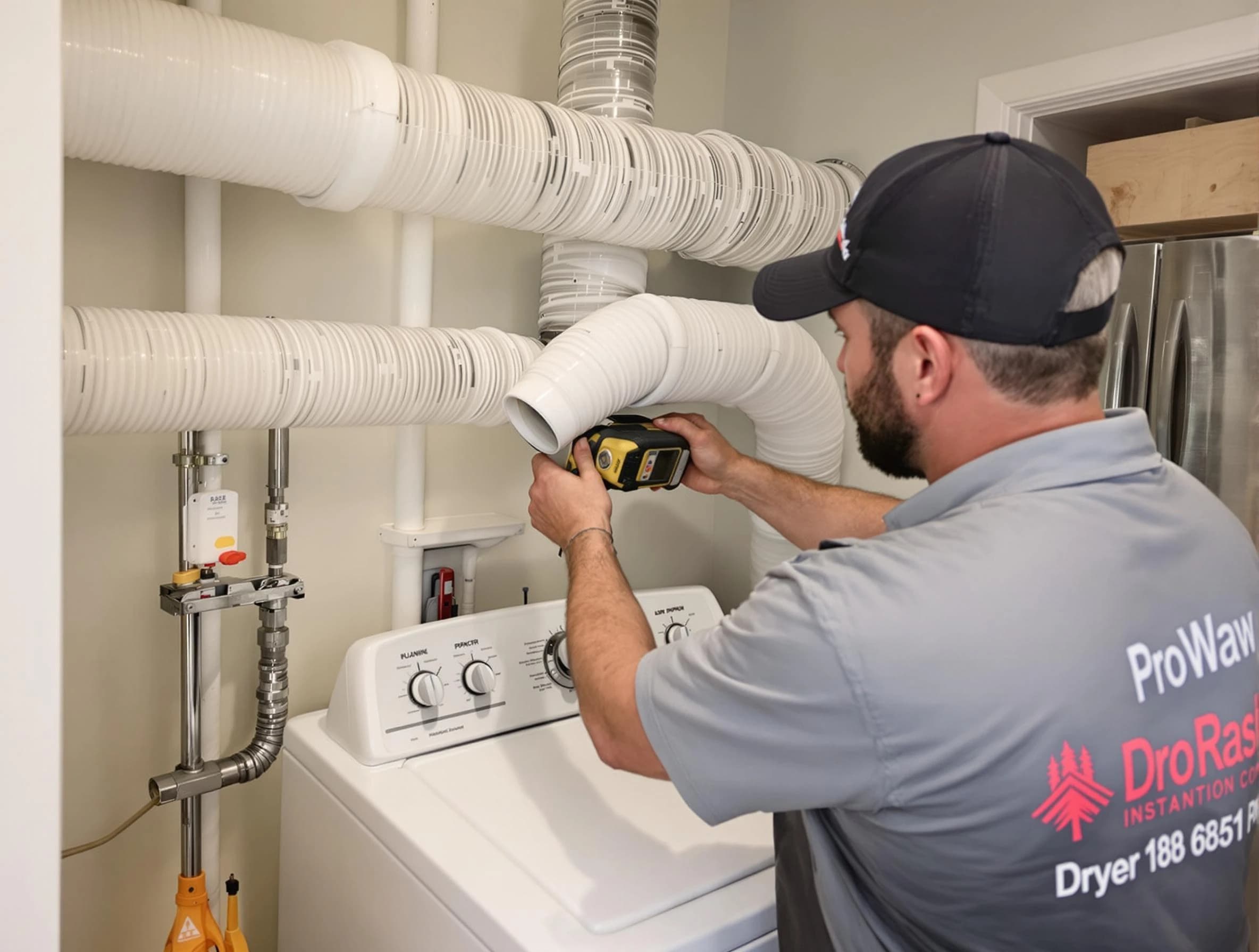 Professional dryer vent hose installation by Highland Dryer Vent Cleaning in Highland