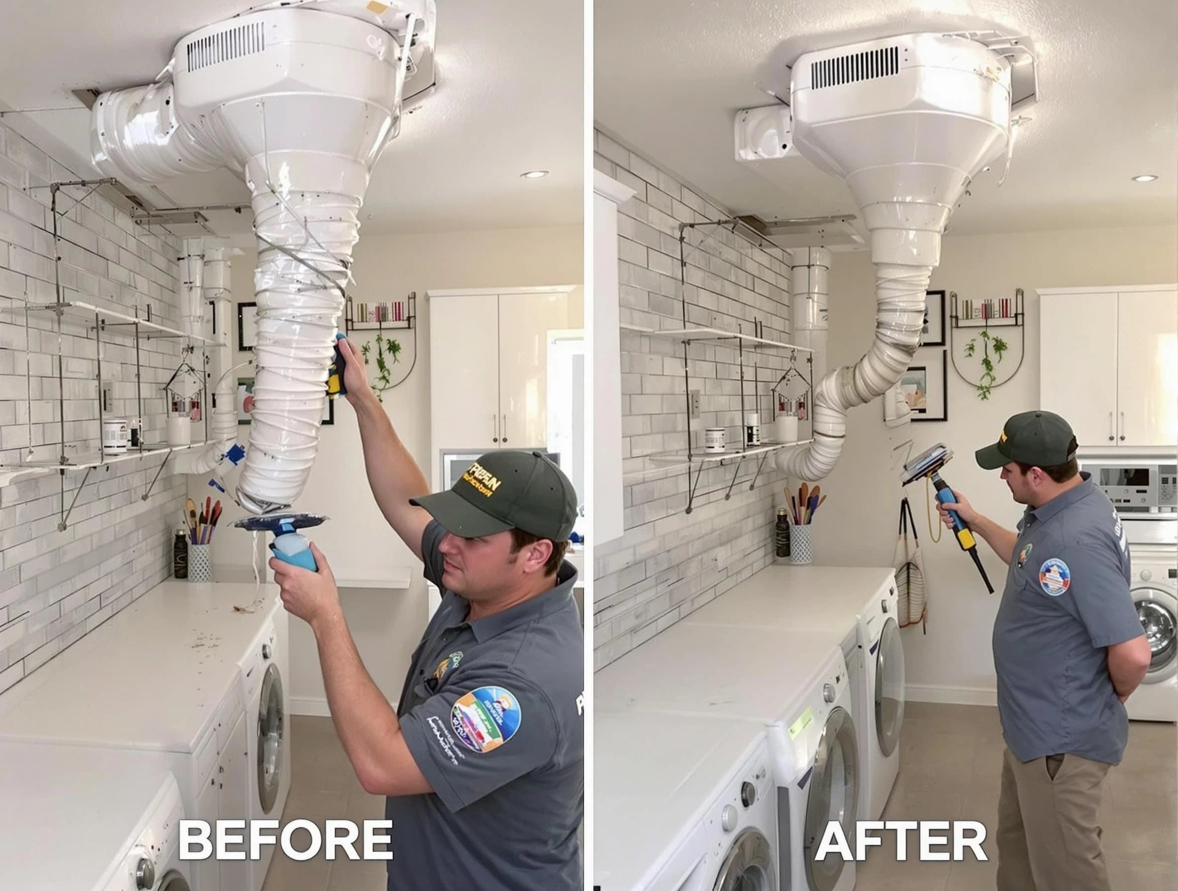 Professional dryer exhaust vent cleaning by Highland Dryer Vent Cleaning in Highland