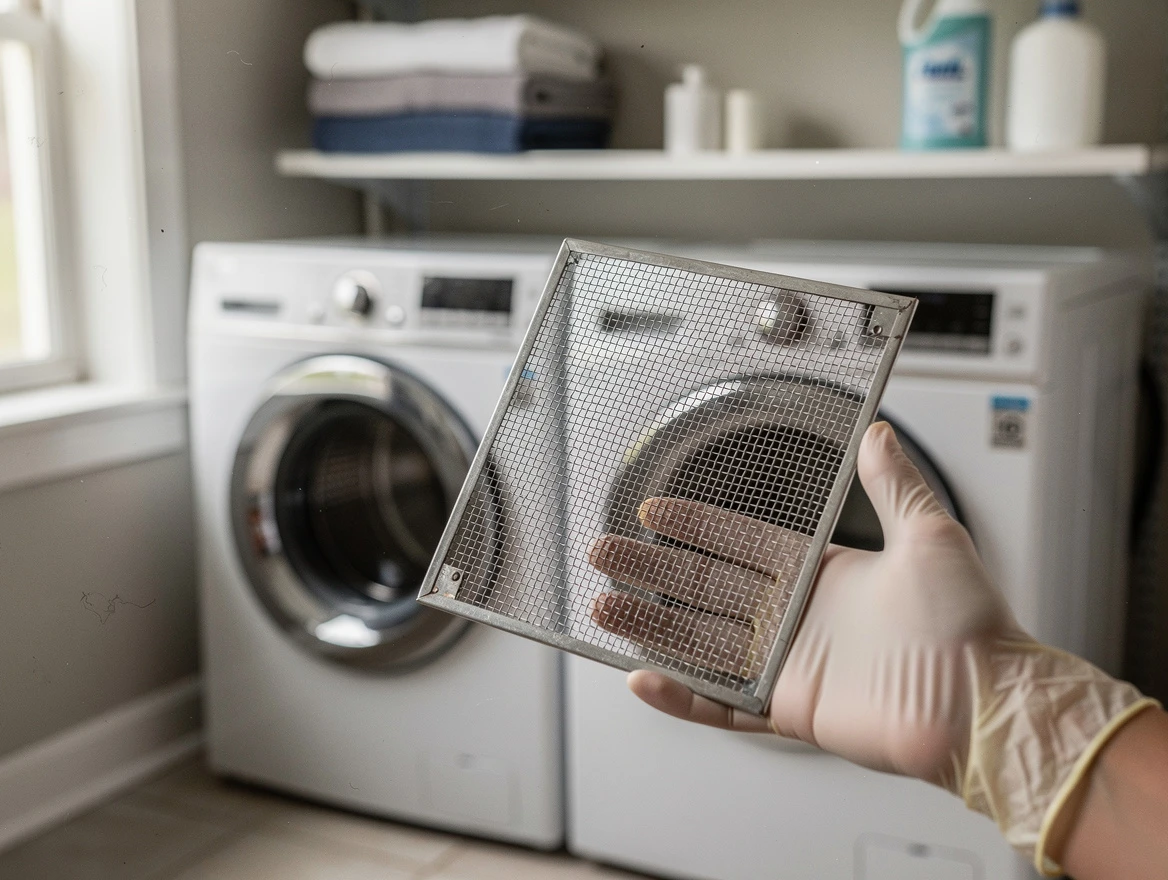 Highland Dryer Vent Cleaning specialist performing detailed lint trap cleaning service in Highland