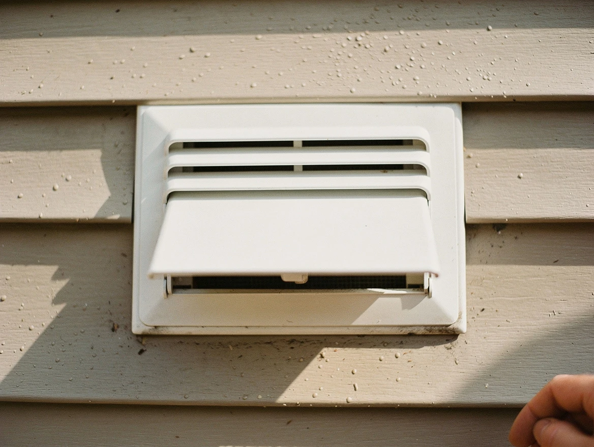 Highland Dryer Vent Cleaning technician performing professional exhaust vent cleaning at a residential property in Highland