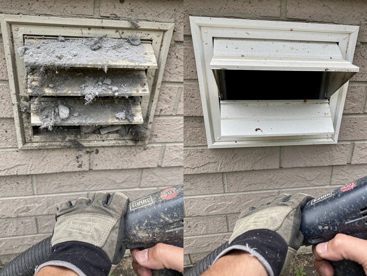 Professional dryer exhaust vent cleaning by Highland Dryer Vent Cleaning in Highland