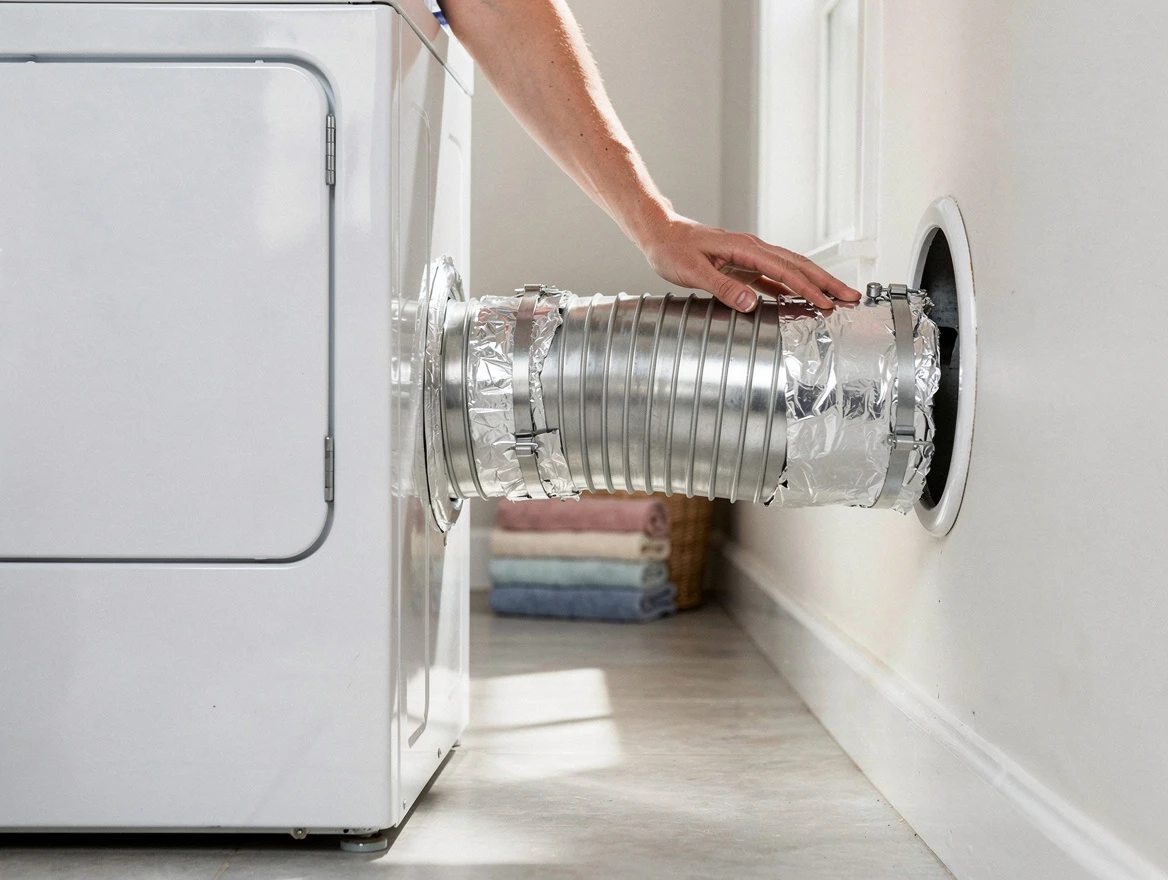 Professional dryer vent hose installation by Highland Dryer Vent Cleaning in Highland