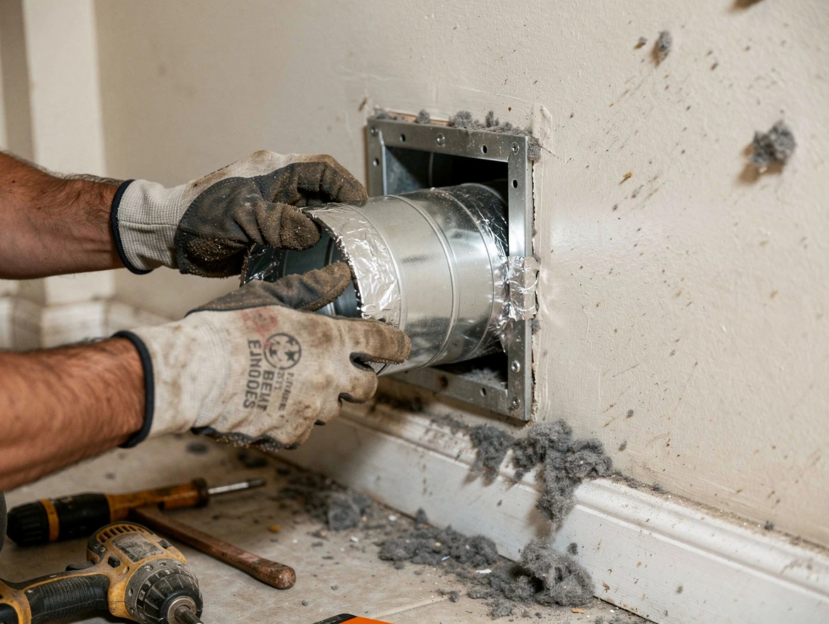Professional dryer vent repair and installation by Highland Dryer Vent Cleaning in Highland